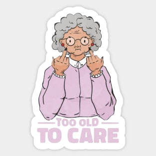 Funny grandma cartoon Sticker